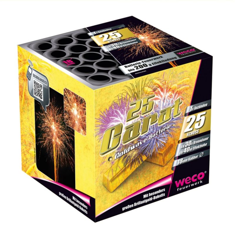 Jetzt 25 Carat (Sol) 25-Schuss-Feuerwerk-Batterie ab 13.59€ bestellen