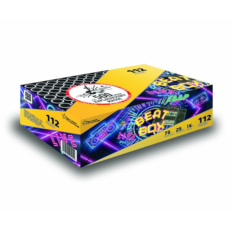 Jetzt Beatbox 112-Schuss-Feuerwerk-Batterie ab 22.49€ bestellen