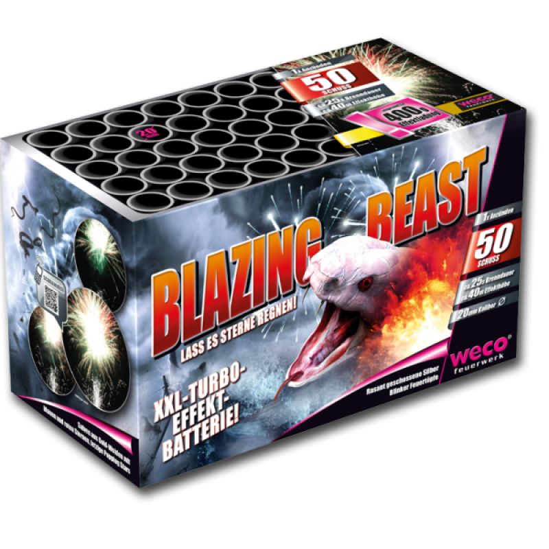Jetzt Blazing Beast 50-Schuss-Feuerwerk-Batterie ab 24.64€ bestellen