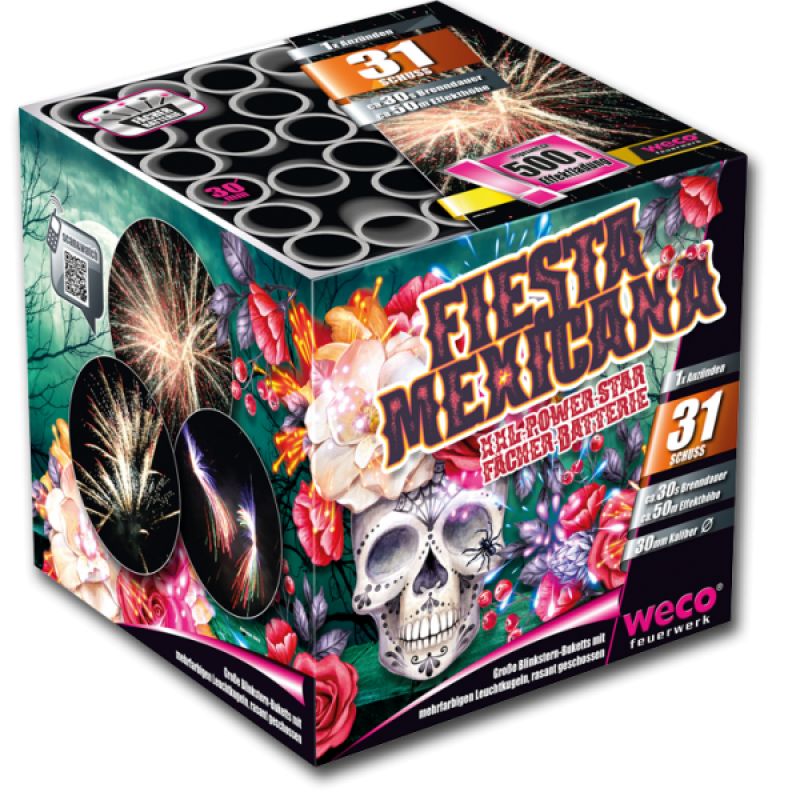 Jetzt Fiesta Mexicana 31-Schuss-Feuerwerk-Batterie ab 26.99€ bestellen