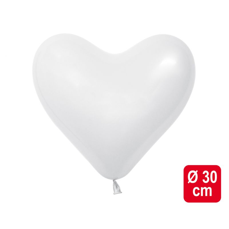 Jetzt Figuren-Ballons Big Heart, weiß ab 2.5€ bestellen