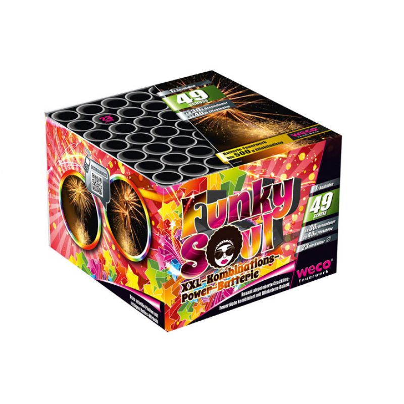 Jetzt Funky Soul 49-Schuss-Feuerwerk-Batterie ab 25.49€ bestellen
