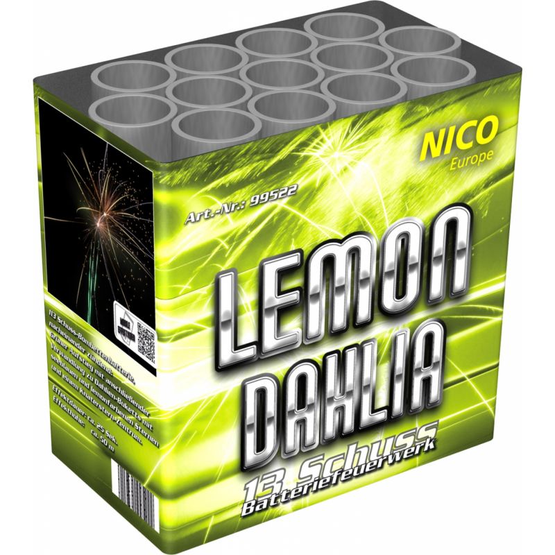 Jetzt Lemon Dahlia 13-Schuss-Feuerwerk-Batterie ab 19.54€ bestellen