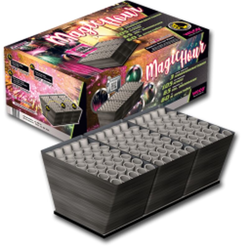 Jetzt Magic Hour 105-Schuss-Feuerwerkverbund ab 84€ bestellen
