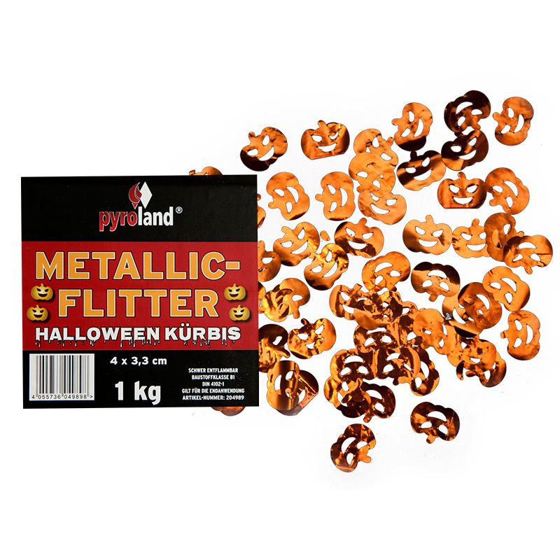 Jetzt Metallic Flitter - Halloween - Kürbis 1kg (Pappschachtel) ab 39.99€ bestellen