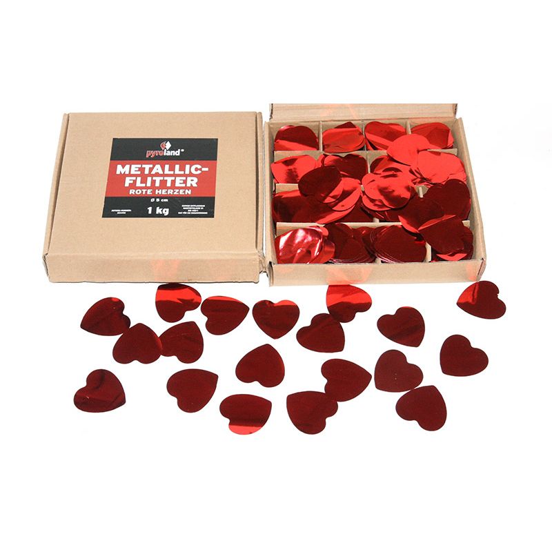 Jetzt Metallic Flitter - Rote Herzen 1kg (Pappschachtel) ab 29.99€ bestellen