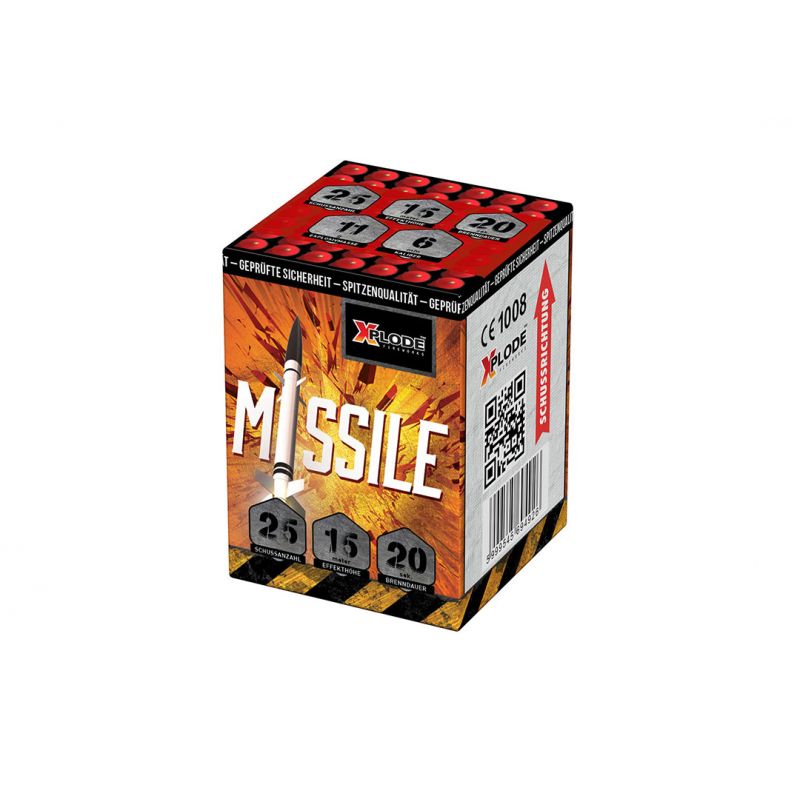 Jetzt Missile 25-Schuss-Feuerwerk-Batterie ab 1.1€ bestellen