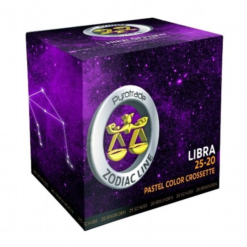 Jetzt Pastel Color Crossette - Libra - Zodiac Line 25-Schuss-Feuerwerk-Batterie ab 20.39€ bestellen