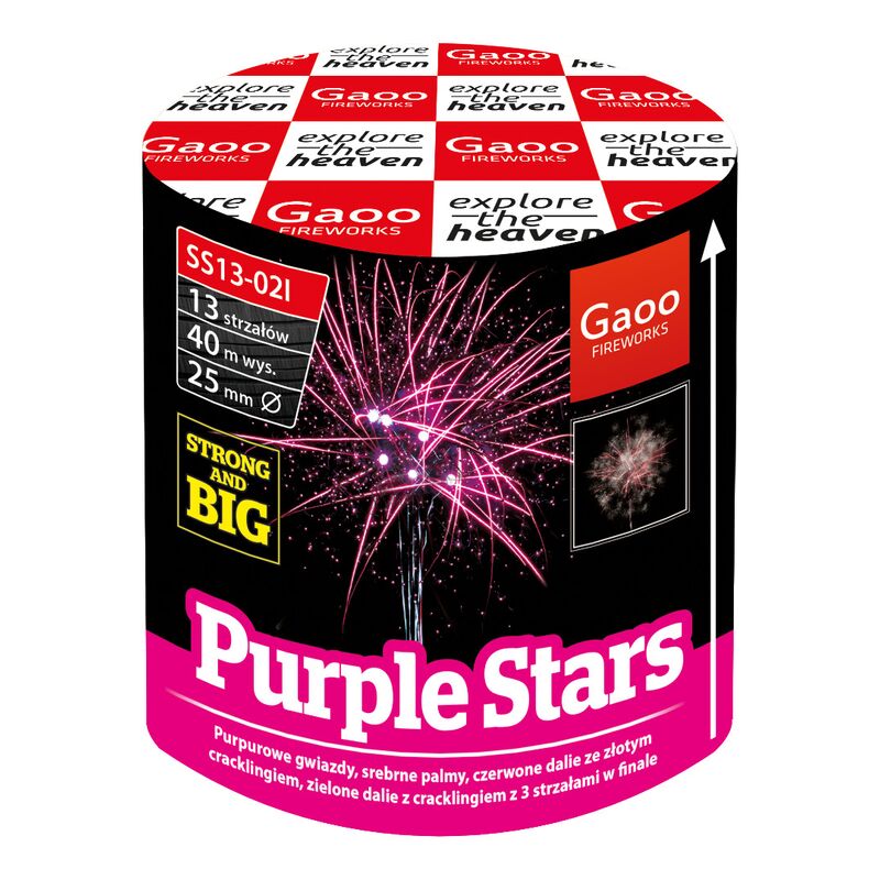 Jetzt Purple Stars 13-Schuss-Feuerwerk-Batterie ab 11.89€ bestellen