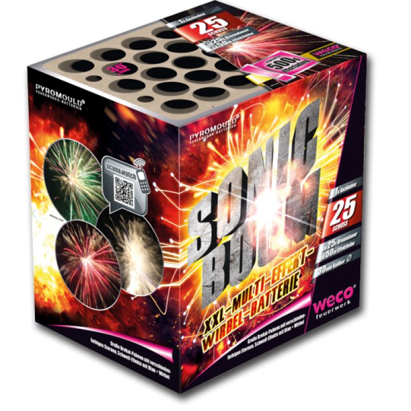 Jetzt Sonic Boom 25-Schuss-Feuerwerkbatterie ab 28.89€ bestellen