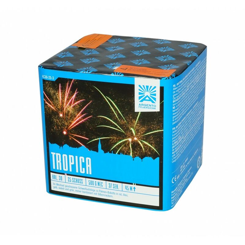 Jetzt Tropica 25-Schuss-Feuerwerk-Batterie ab 33.99€ bestellen