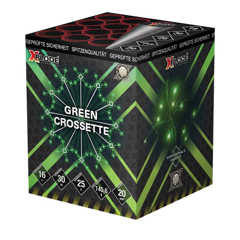 Jetzt Green Crossette 16-Schuss-Feuerwerkbatterie ab 8.49€ bestellen