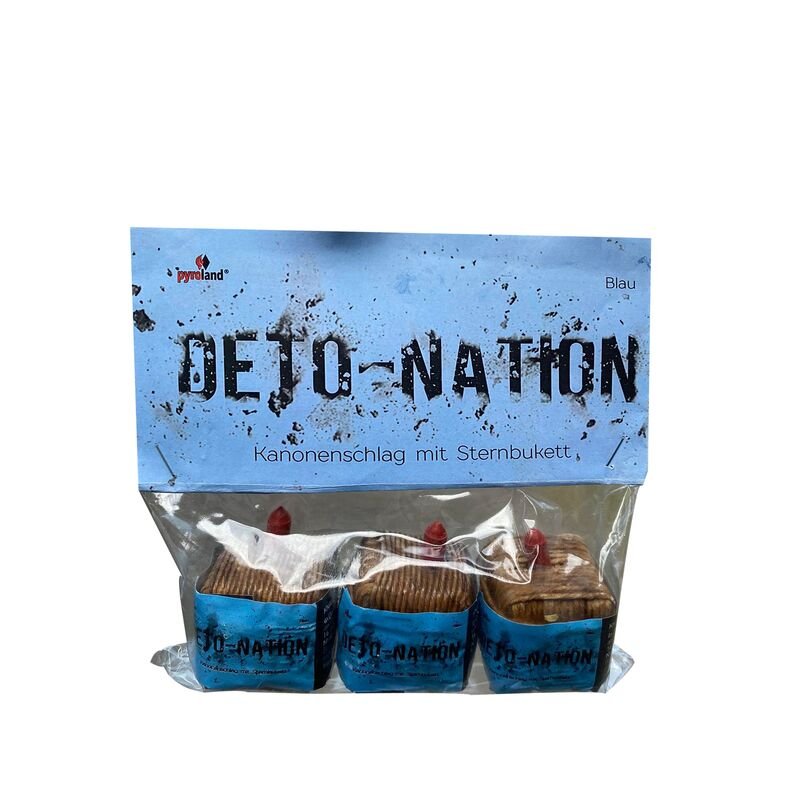 Jetzt Deto-Nation 3er Pack kubische Kanonenschläge Blue ab 2.97€ bestellen