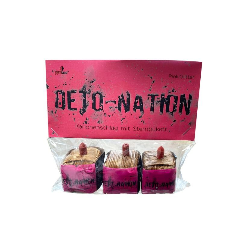 Jetzt Deto-Nation 3er Pack kubische Kanonenschläge Pink Glitter ab 3.15€ bestellen