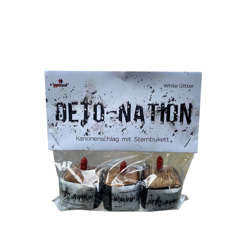 Jetzt Deto-Nation 3er Pack kubische Kanonenschläge White Glitter ab 3.15€ bestellen