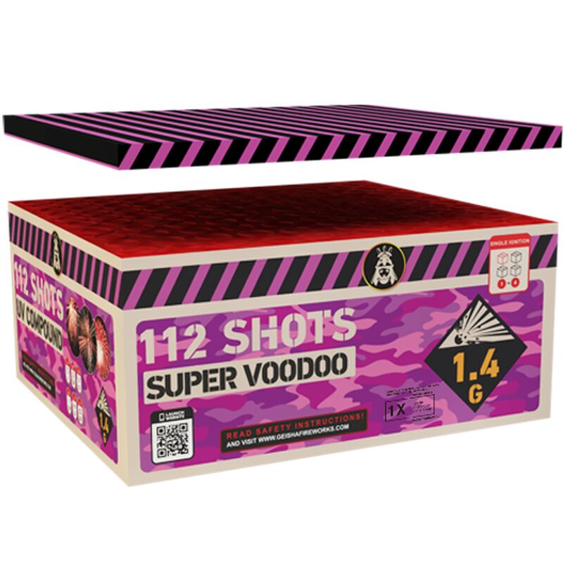Jetzt Super Voodoo 112-Schuss-Feuerwerkverbund 2er Pack (Stahlkäfig) ab 135.99€ bestellen