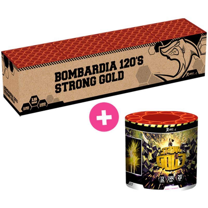 Jetzt Bombardia + Strong Gold 132-Schuss-Feuerwerkverbund 2er Pack ab 233.99€ bestellen