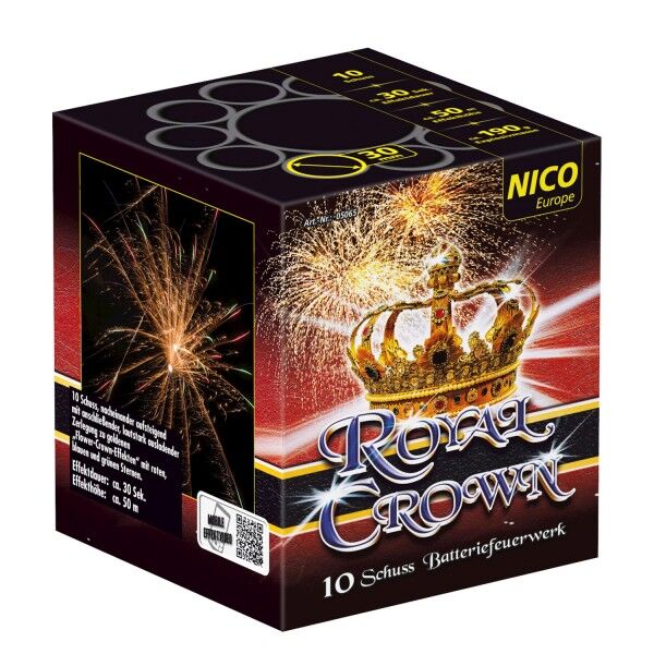 Jetzt Royal Crown 10 Schuss-Feuerwerk-Batterie ab 18.89€ bestellen