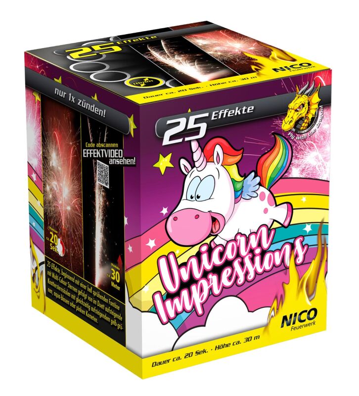Jetzt Unicorn Impressions 25-Schuss-Feuerwerks-Batterie ab 6.29€ bestellen
