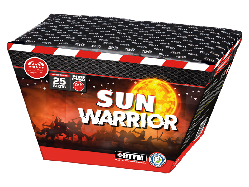 Jetzt Sun Warrior 25-Schuss-Feuerwerk-Batterie ab 38.24€ bestellen
