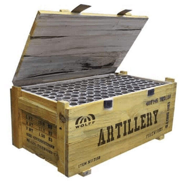 Jetzt Artillery 120-Schuss-Feuerwerkverbund (Stahlkäfig) ab 195.49€ bestellen