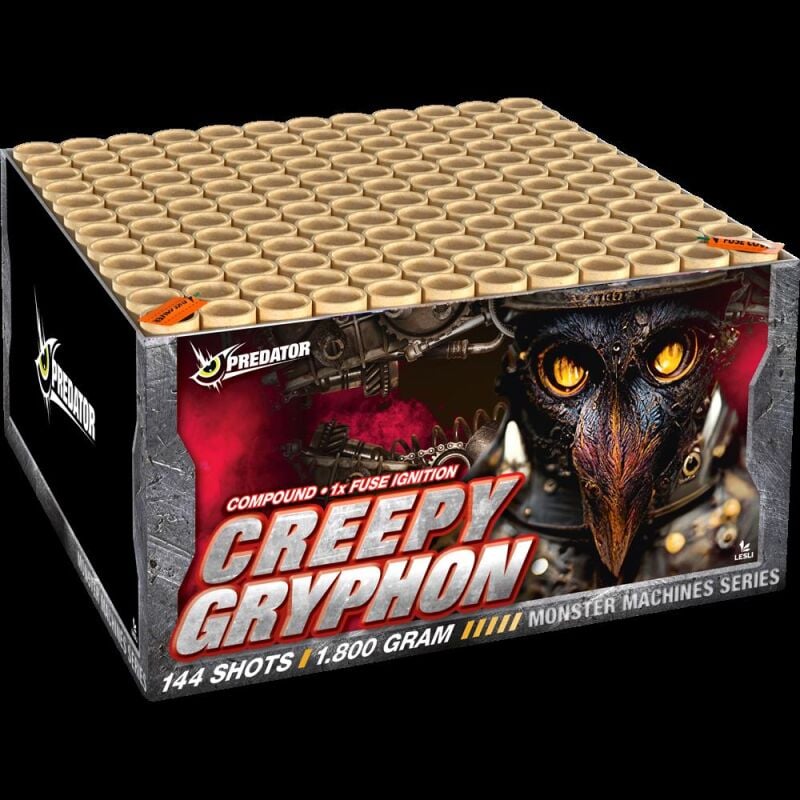 Jetzt Creepy Gryphon 144-Schuss-Feuerwerkverbund ab 101.99€ bestellen