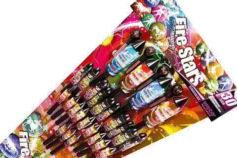 Jetzt Fire Stars (Supernatural) 30-teiliges Feuerwerk-Raketensortiment ab 25.49€ bestellen