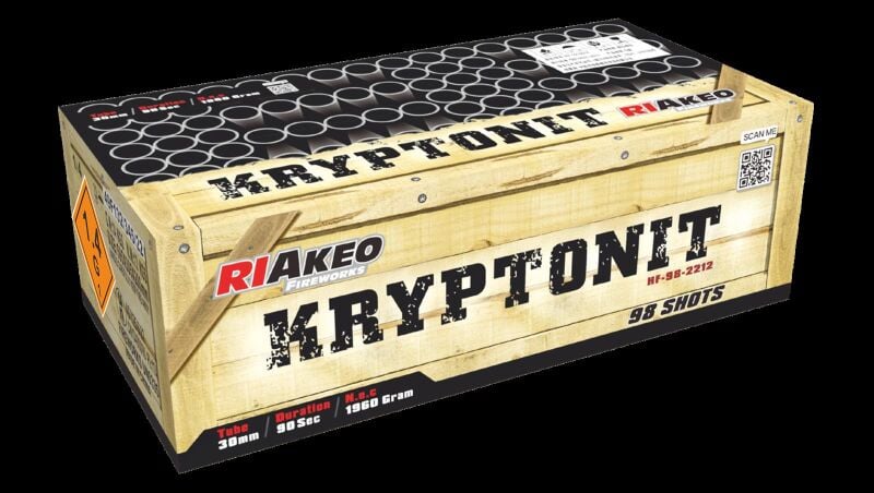 Jetzt Kryptonit 98-Schuss-Feuerwerkverbund (Stahlkäfig) ab 165.74€ bestellen