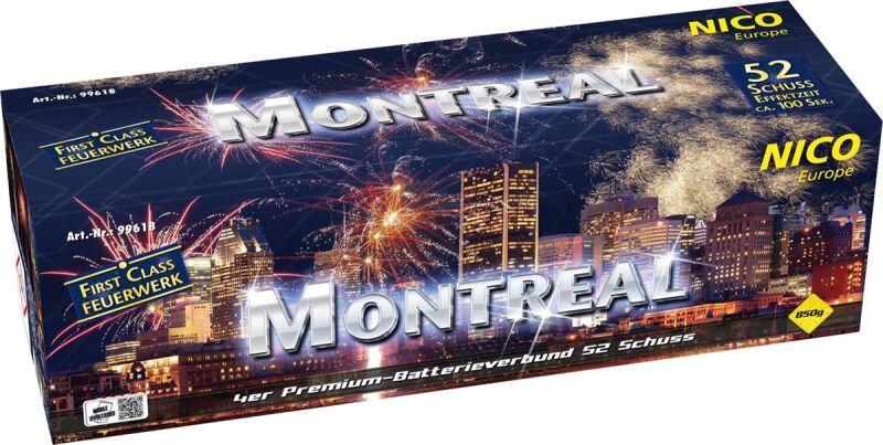 Jetzt Montreal 52-Schuss-Feuerwerkverbund ab 101.14€ bestellen