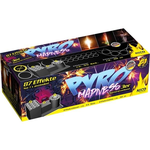 Jetzt Pyro Madness 87 Schuss-Feuerwerkverbund ab 24.64€ bestellen