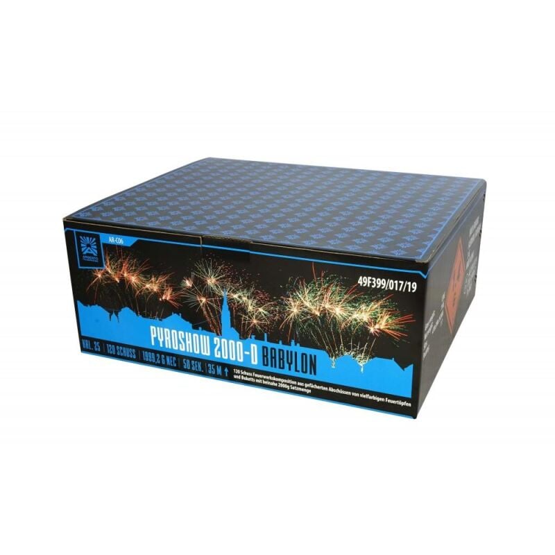 Jetzt Pyroshow 2000-D Babylon 120-Schuss-Feuerwerkverbund ab 135.99€ bestellen