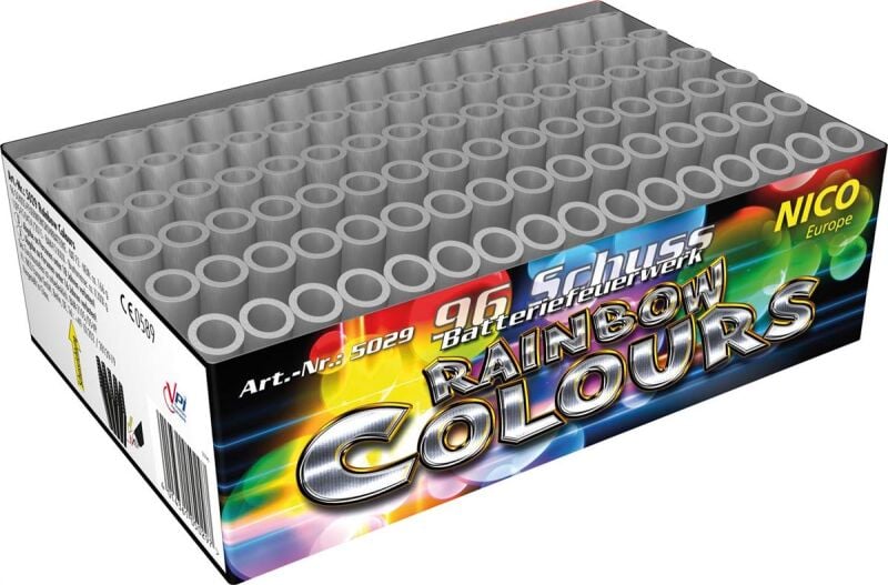 Jetzt Rainbow Colours 96-Schuss-Feuerwerk-Batterie ab 19.54€ bestellen