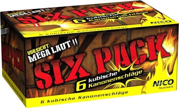 Jetzt Six Pack 6er Pakck Kubische Kanonenschläge ab 6.79€ bestellen