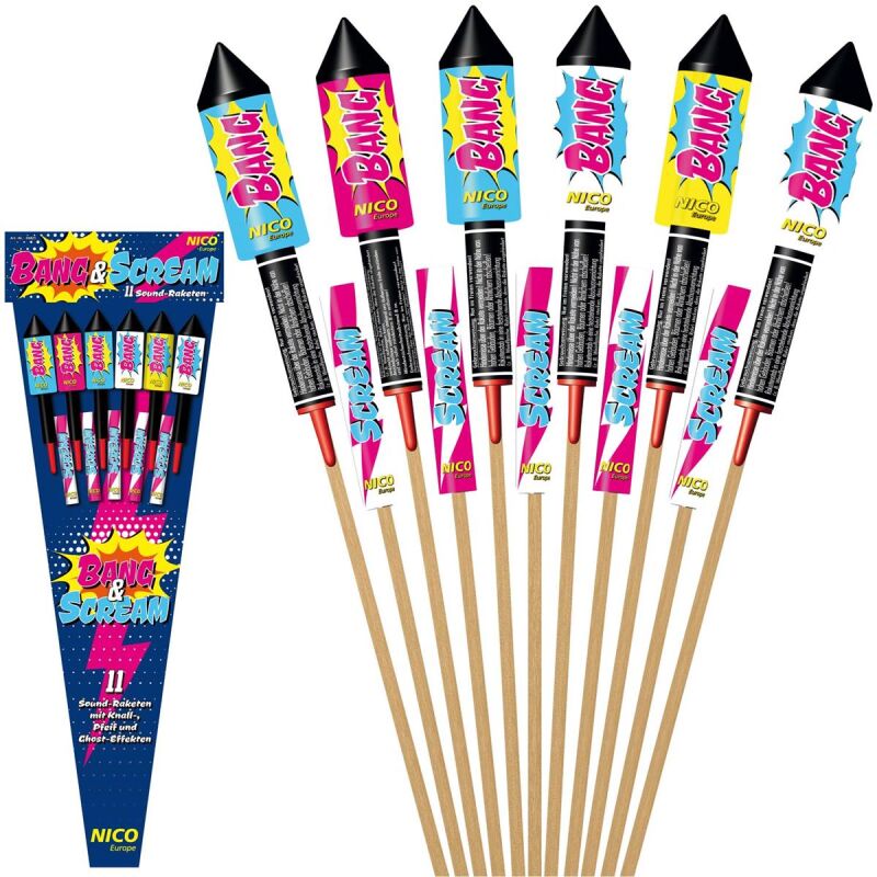 Jetzt Bang & Scream 11er-Raketen-Sortiment ab 20.39€ bestellen