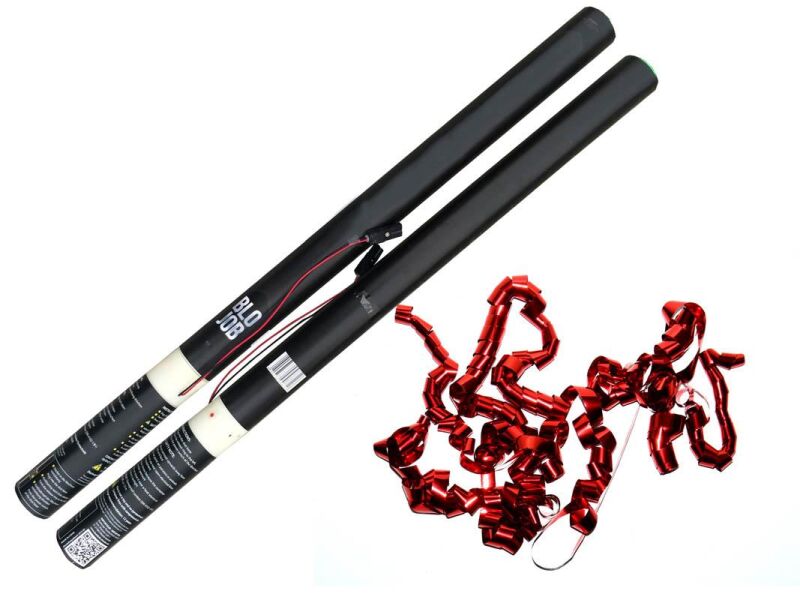 Silvester ~ Dream Stream Team Red 80cm elektrisch (Black Label) Metallicstreamer rot