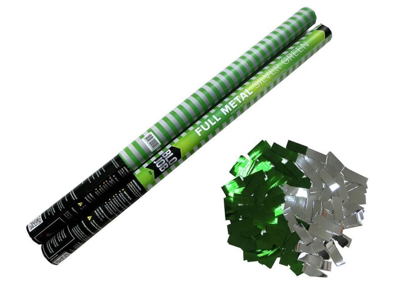 Silvester ~ Full Metal grün-silber 80cm elektrisch Metallicflitter