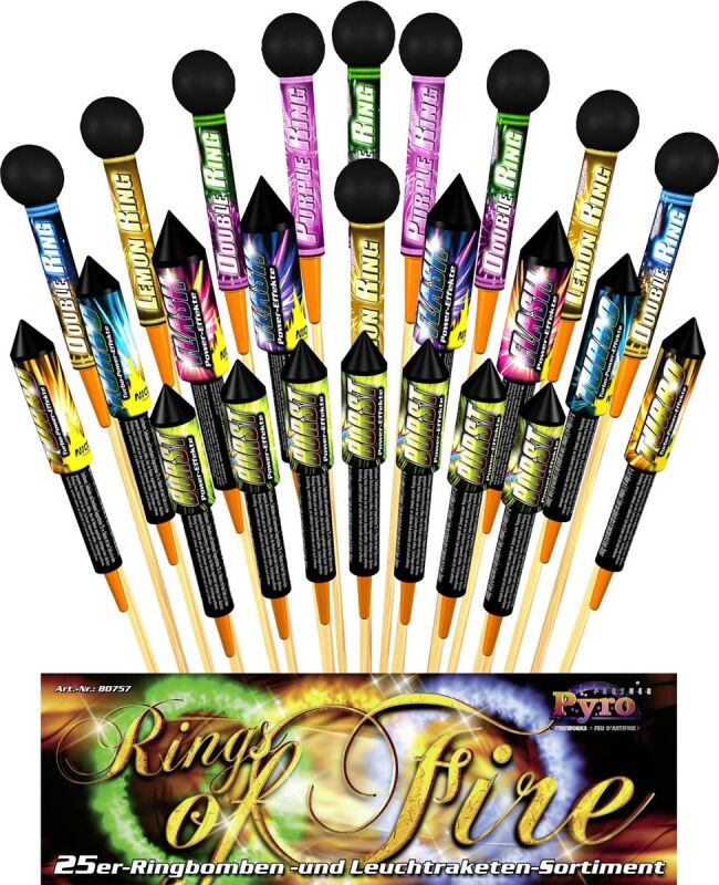 Jetzt Rings of Fire 25-teiliges-Raketen-Sortiment ab 39.94€ bestellen