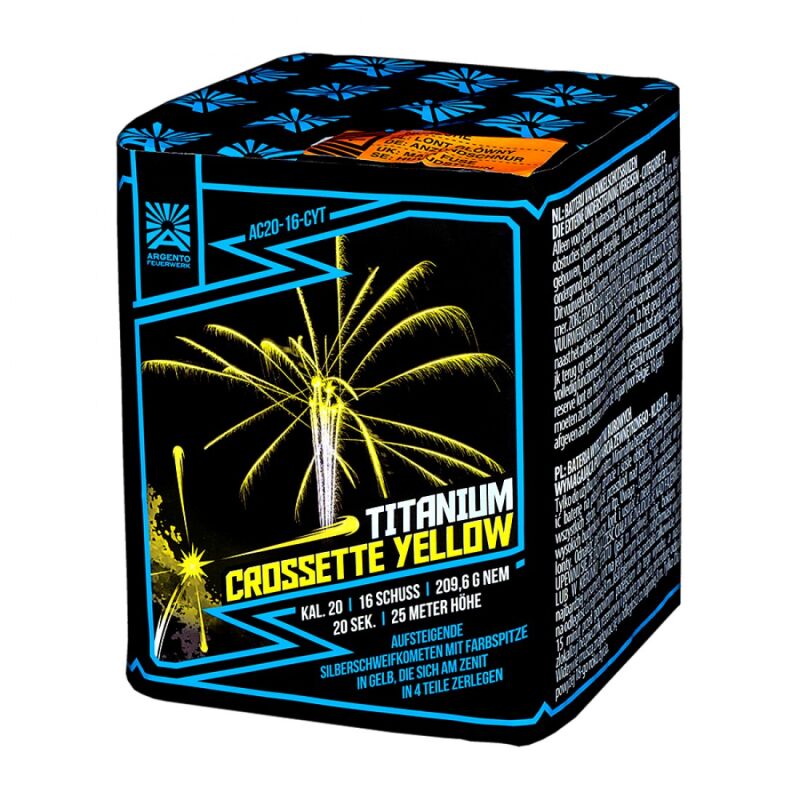 Jetzt Titanium Crossette Yellow 16-Schuss-Feuerwerksbatterie ab 15.29€ bestellen