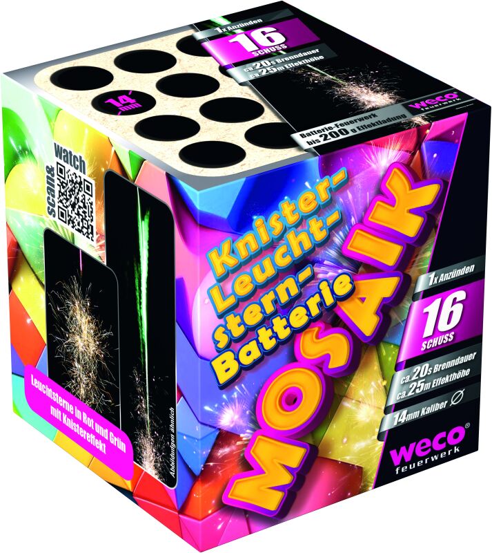 Jetzt Mosaik 16-Schuss-Feuerwerk-Batterie ab 4.24€ bestellen
