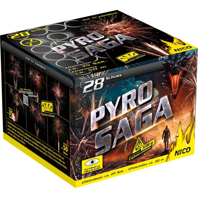 Jetzt Pyro Saga 28-Schuss-Feuerwerk-Batterie ab 33.14€ bestellen
