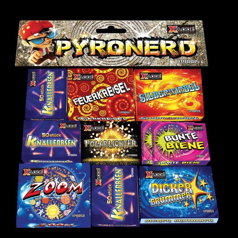 Jetzt Pyronerd 190-teiliges Jugendfeuerwerk-Sortiment ab 4.99€ bestellen