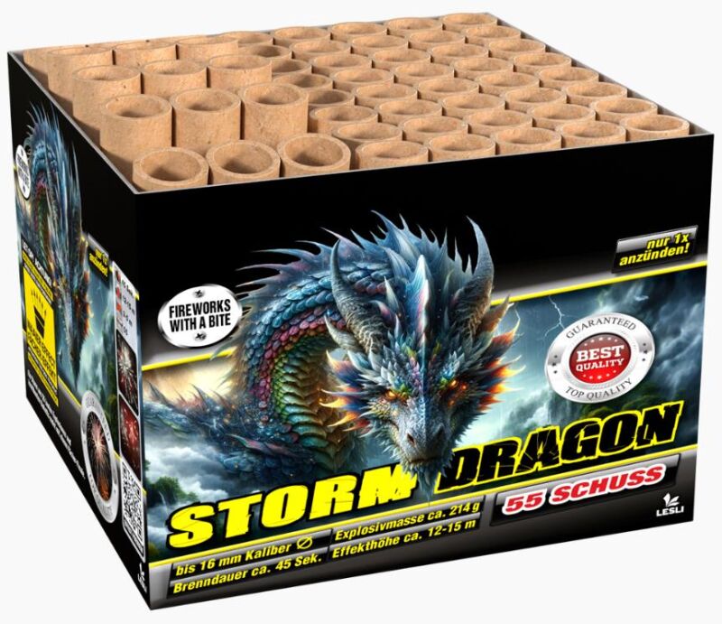 Jetzt Storm Dragon 55-Schuss-Feuerwerk-Batterie ab 21.24€ bestellen