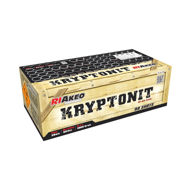 Jetzt Kryptonit 98-Schuss-Feuerwerkverbund (Stahlkäfig) ab 169.99€ bestellen