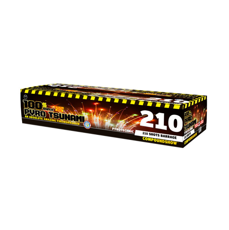 Jetzt Pyro Tsunami 210-Schuss-Verbundfeuerwerk ab 191.24€ bestellen