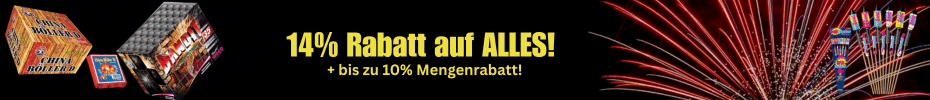 14% Rabatt Feuerwerk