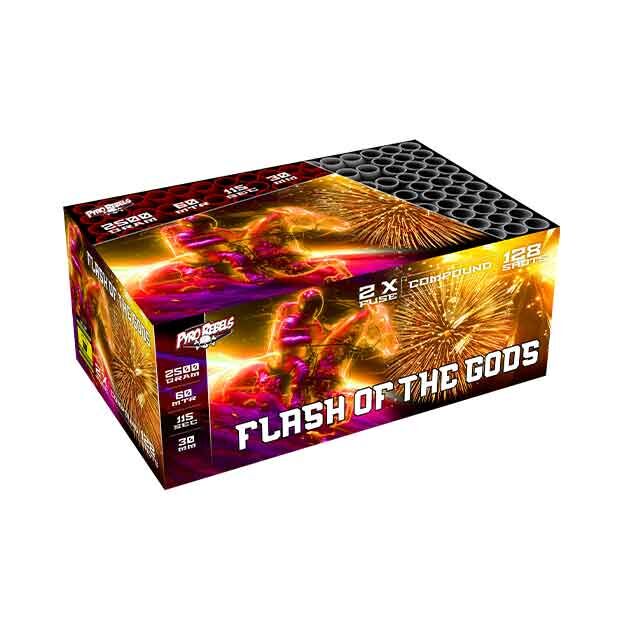 Silvester ~ Flash of the Gods 128-Schuss-Feuerwerkverbund