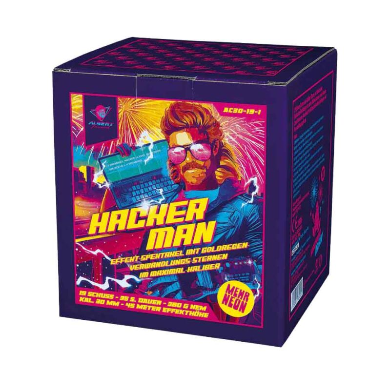 Silvester ~ Hacker Man 19-Schuss-Feuerwerk-Batterie