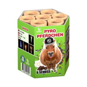 Silvester ~ Pyro Pferdchen 6-Schuss-Feuerwerk-Batterie
