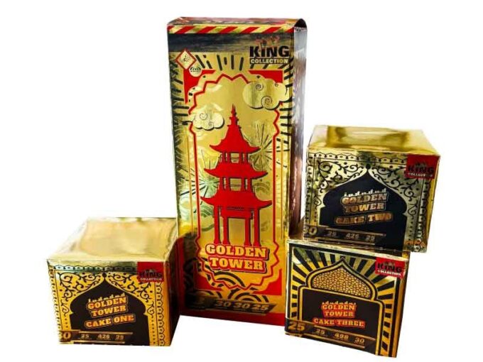 Silvester ~ Golden Tower Batterie-Sortiment