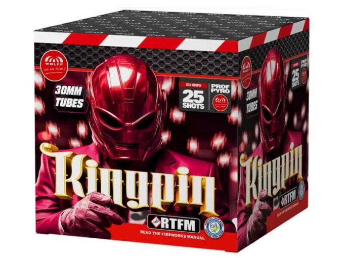 Silvester ~ Kingpin 25–Schuss-Feuerwerk-Batterie
